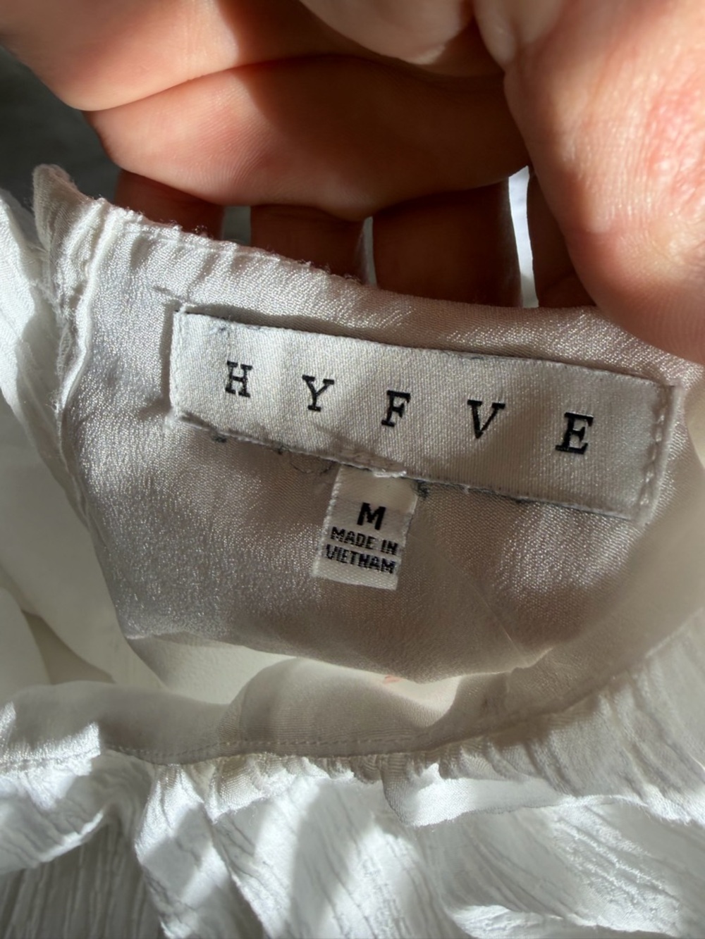 HYFVE white Puff Sleeve Cutout Midi Dress - Picture 6 of 9